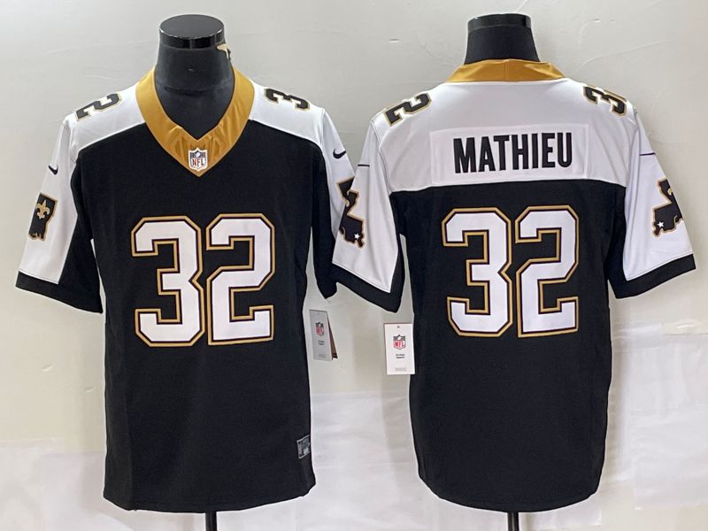 Men New Orleans Saints 32 Mathieu Black 2023 Nike Vapor Limited NFL Jersey